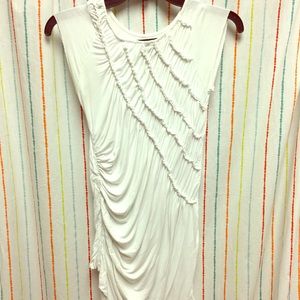 Buckle Raw Edge Tunic Top